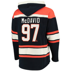Connor McDavid Edmonton Oilers '47 Player Name & Number Lacer Pullover Hoodie - Navy Hoodies