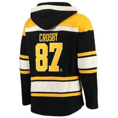 Sidney Crosby Pittsburgh Penguins '47 Player Name & Number Lacer Pullover Hoodie - Black Hoodies
