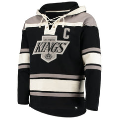 Wayne Gretzky Los Angeles Kings '47 Retired Player Name & Number Lacer Pullover Hoodie - Black Hoodies