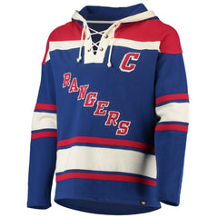 Wayne Gretzky New York Rangers '47 Retired Player Name & Number Lacer Pullover Hoodie - Blue Hoodies