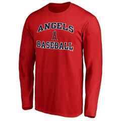 Men's Red Los Angeles Angels Team Heart & Soul Long Sleeve T-Shirt