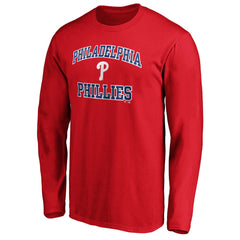 Men's Red Philadelphia Phillies Team Heart & Soul Long Sleeve T-Shirt