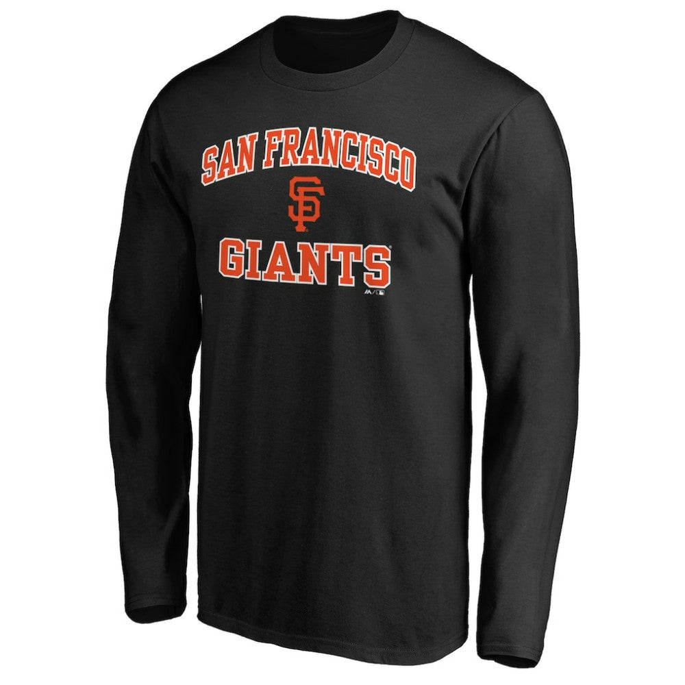 Men's Black San Francisco Giants Team Heart & Soul Long Sleeve T-Shirt