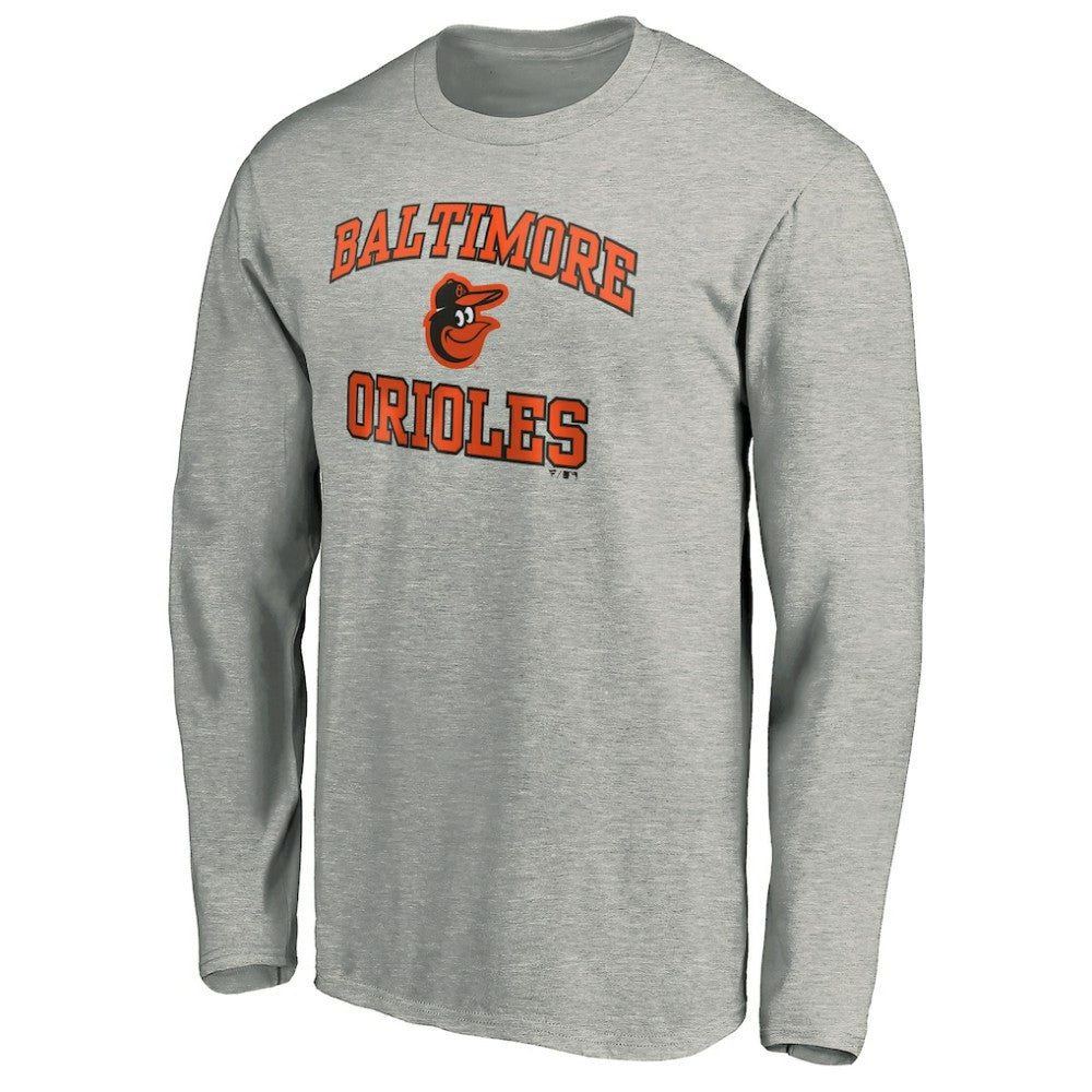 Baltimore Orioles Team Heart & Soul Long Sleeve T-Shirt Heathered Gray