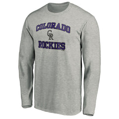 Colorado Rockies Team Heart & Soul Long Sleeve T-Shirt Heathered Gray