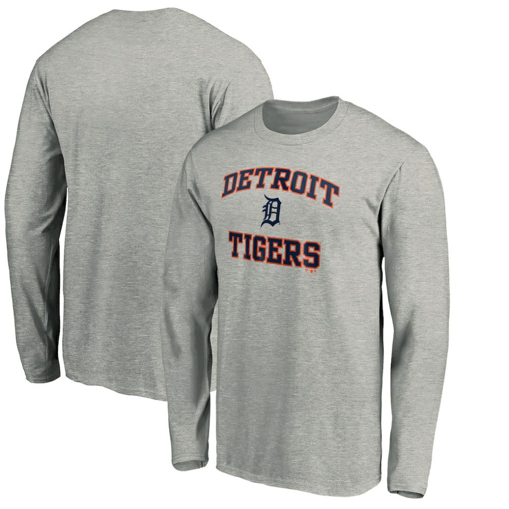 Detroit Tigers Team Heart & Soul Long Sleeve T-Shirt Heathered Gray