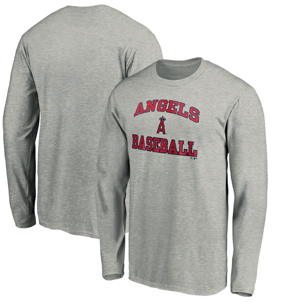 Los Angeles Angels Team Heart & Soul Long Sleeve T-Shirt Heathered Gray
