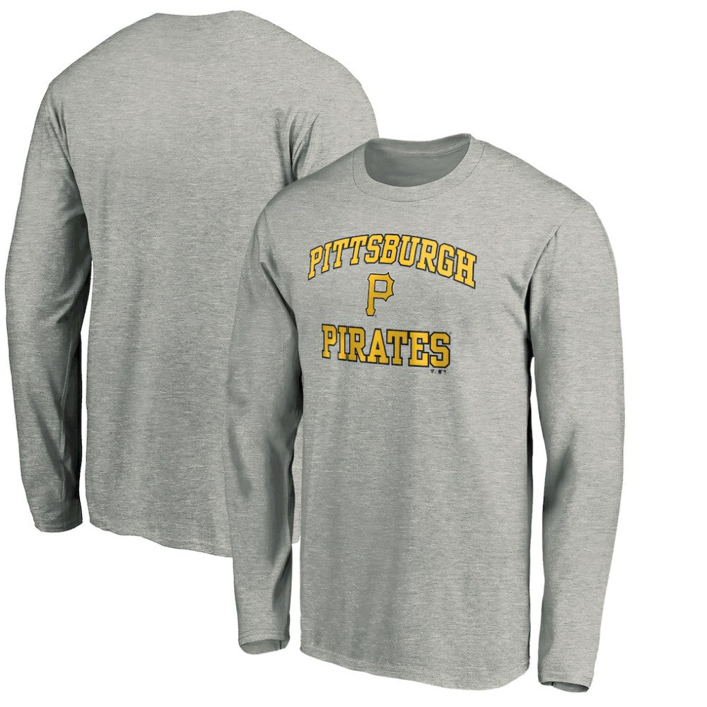 Pittsburgh Pirates Team Heart & Soul Long Sleeve T-Shirt Heathered Gray