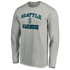 Seattle Mariners Team Heart & Soul Long Sleeve T-Shirt Heathered Gray