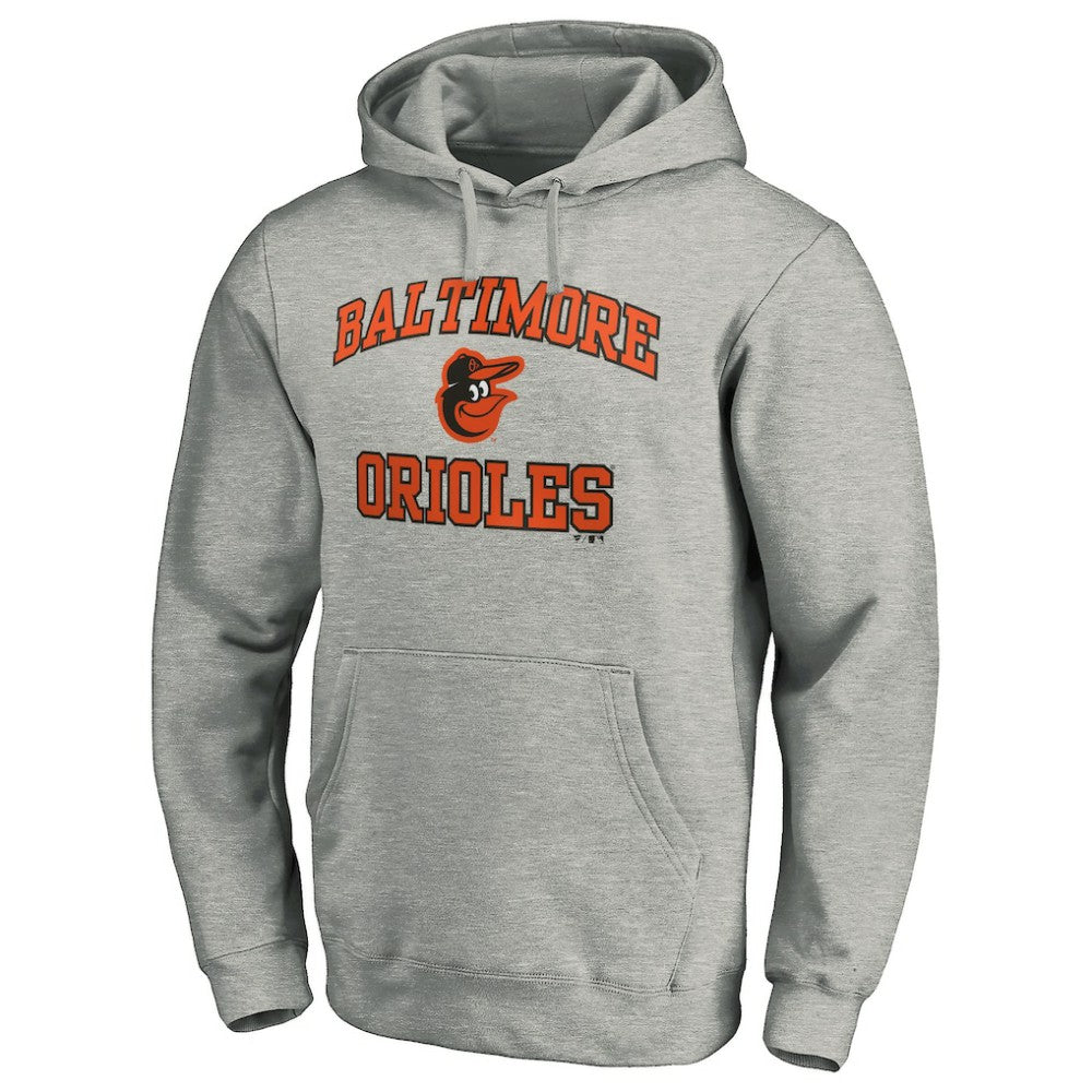 Baltimore Orioles MTO Label Heart & Soul Pullover Hoodie Heather Gray