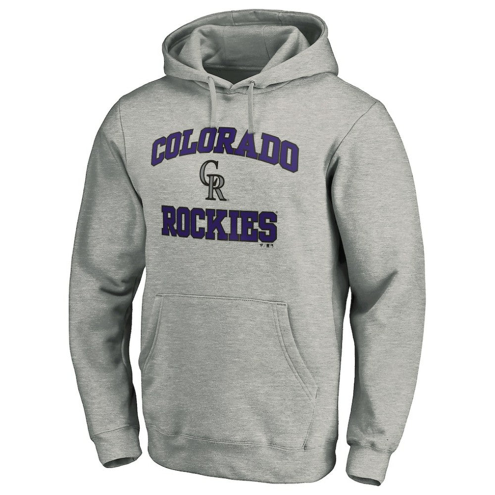 Colorado Rockies MTO Label Heart & Soul Pullover Hoodie Heather Gray