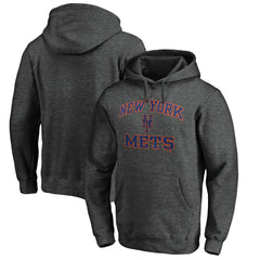 New York Mets MTO Label Heart & Soul Pullover Hoodie Charcoal