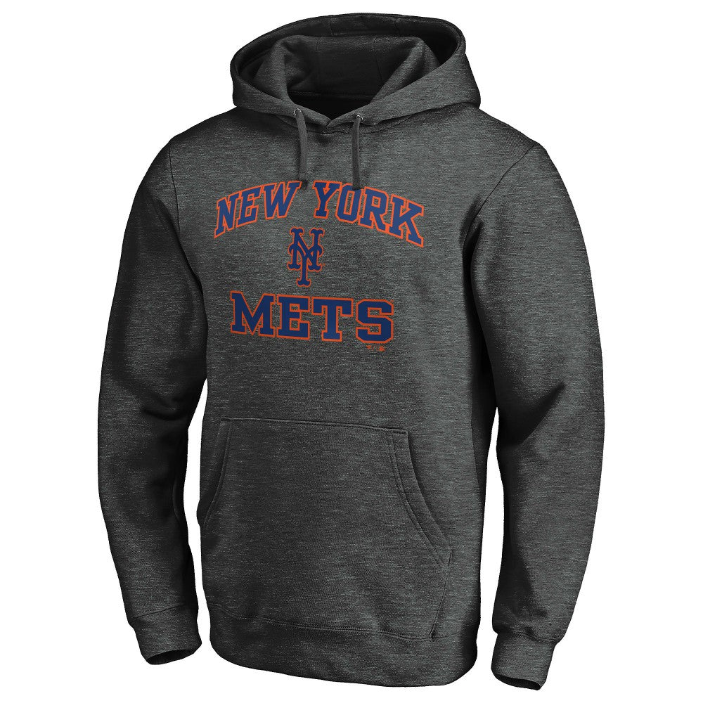 New York Mets MTO Label Heart & Soul Pullover Hoodie Charcoal