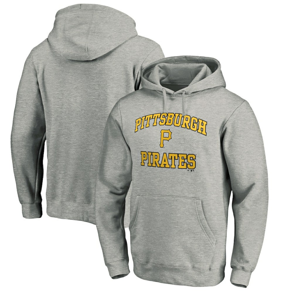 Pittsburgh Pirates MTO Label Heart & Soul Pullover Hoodie Heather Gray