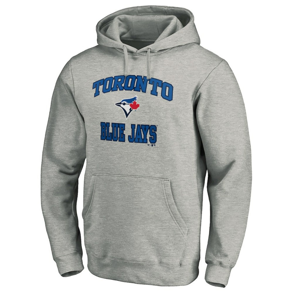 Toronto Blue Jays MTO Label Heart & Soul Pullover Hoodie Heather Gray