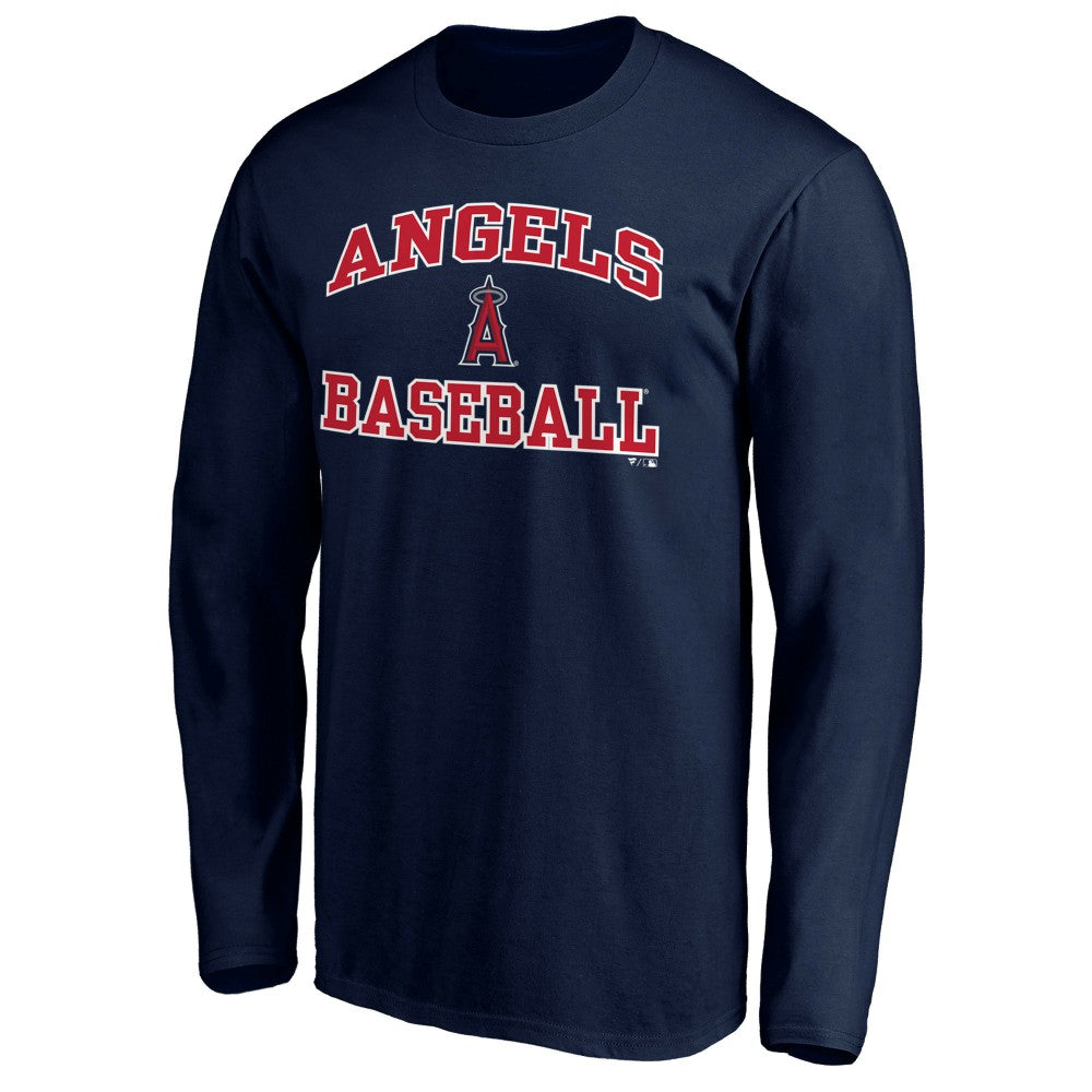 Men's Navy Los Angeles Angels Team Heart & Soul Long Sleeve T-Shirt
