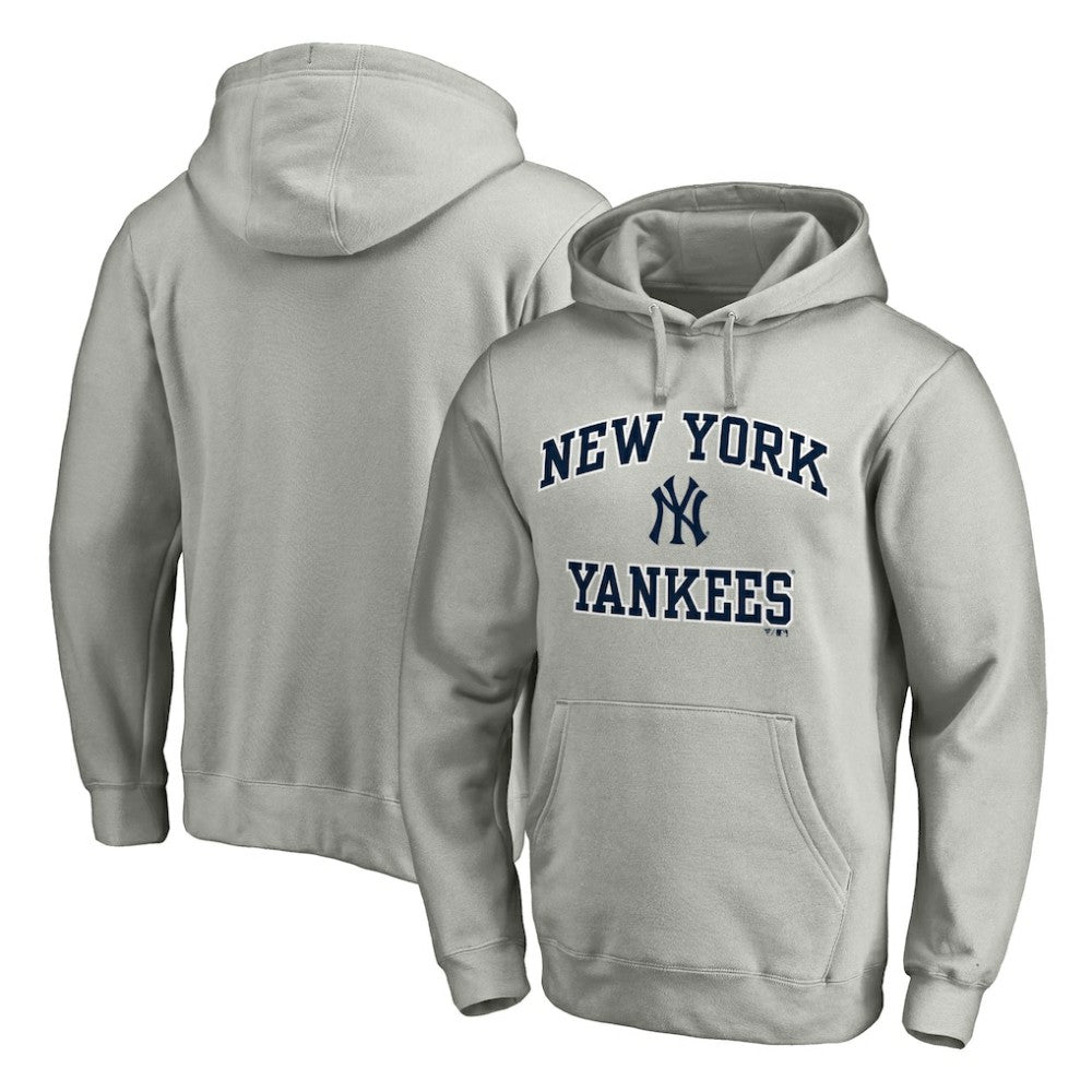 New York Yankees MTO Label Heart & Soul Pullover Hoodie Heather Gray