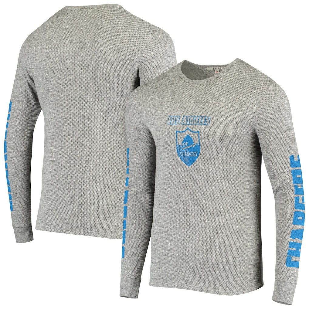 Los Angeles Chargers Junk Food Heavyweight Thermal Long Sleeve T-Shirt - Heathered Gray outlet