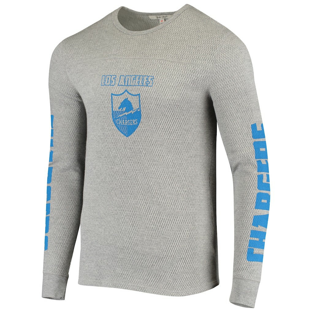 Los Angeles Chargers Junk Food Heavyweight Thermal Long Sleeve T-Shirt - Heathered Gray outlet