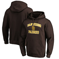 San Diego Padres MTO Label Heart & Soul Pullover Hoodie Brown