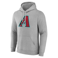 Arizona Diamondbacks Official Logo Fitted Pullover Hoodie Heather Gray