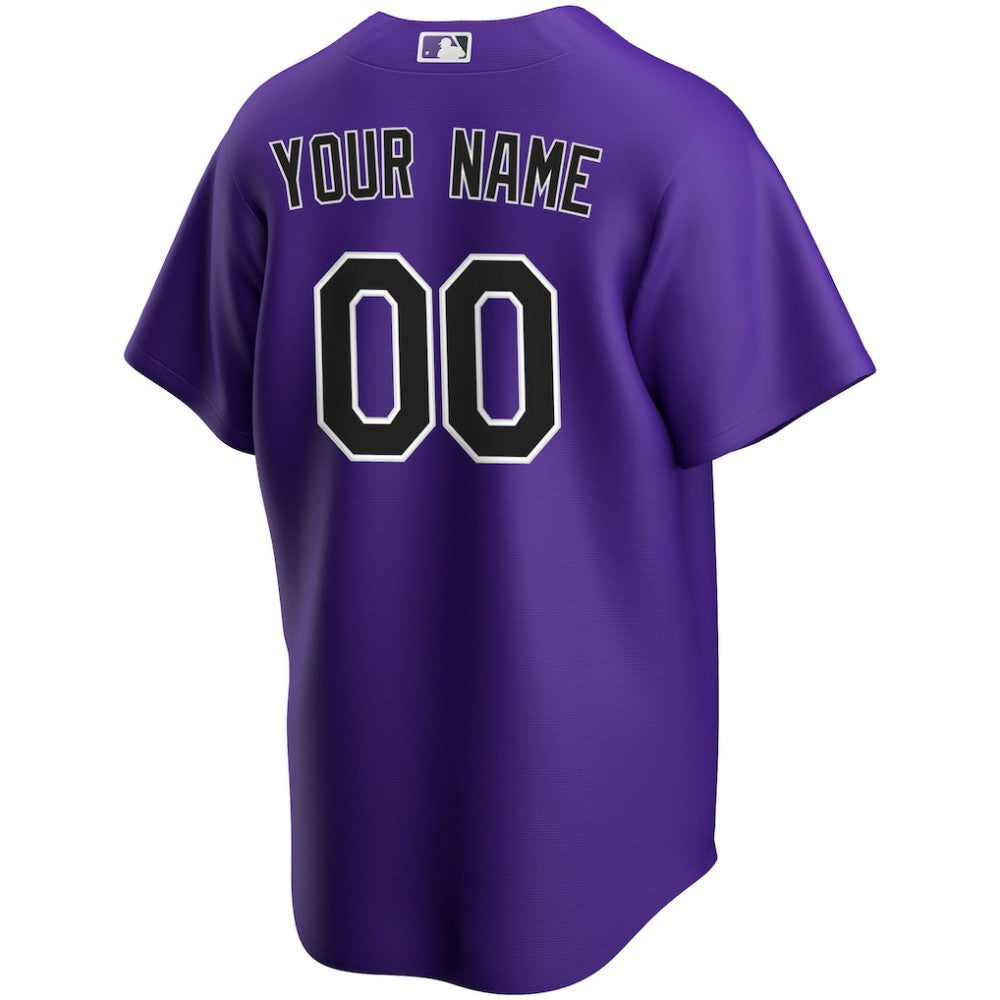 Colorado Rockies Alternate Replica Custom Jersey Purple