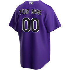 Colorado Rockies Alternate Replica Custom Jersey Purple