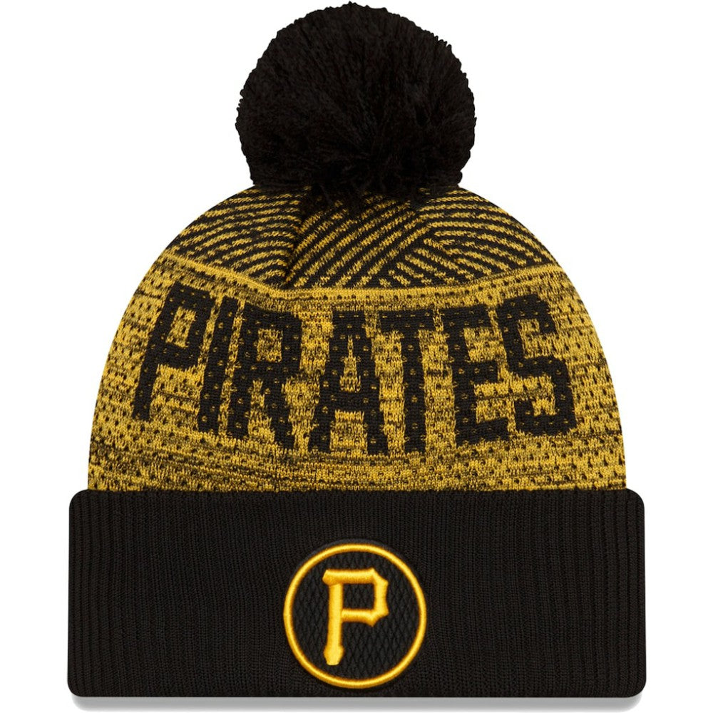 Pittsburgh Pirates Authentic Collection Sport Cuffed Knit Hat with Pom Black
