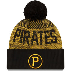 Pittsburgh Pirates Authentic Collection Sport Cuffed Knit Hat with Pom Black