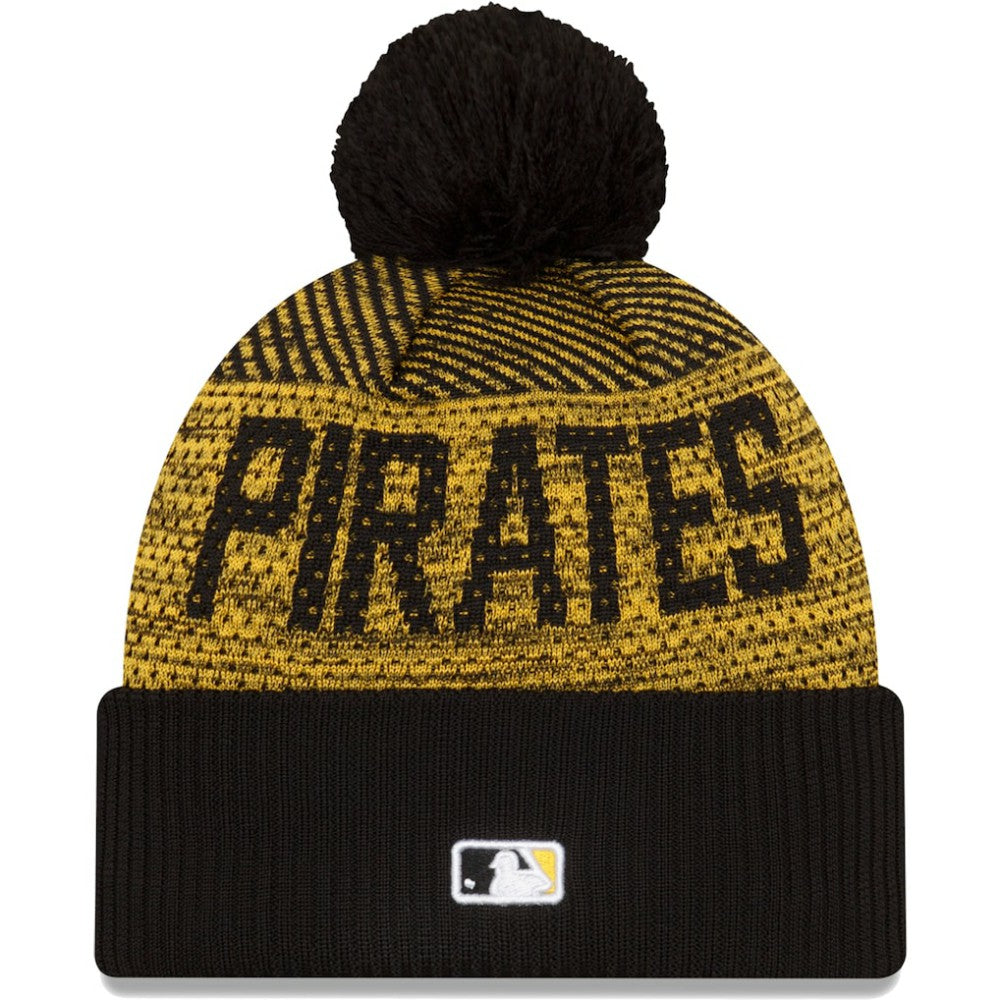 Pittsburgh Pirates Authentic Collection Sport Cuffed Knit Hat with Pom Black