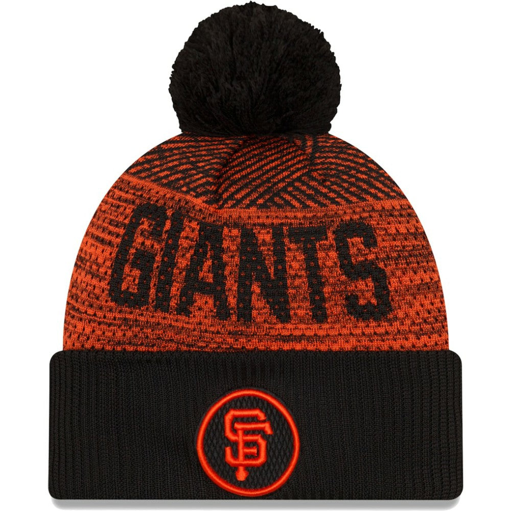 San Francisco Giants Authentic Collection Sport Cuffed Knit Hat with Pom Black