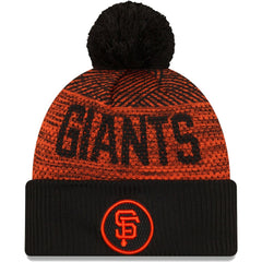 San Francisco Giants Authentic Collection Sport Cuffed Knit Hat with Pom Black