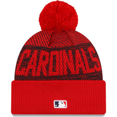 St. Louis Cardinals Authentic Collection Sport Cuffed Knit Hat with Pom Red