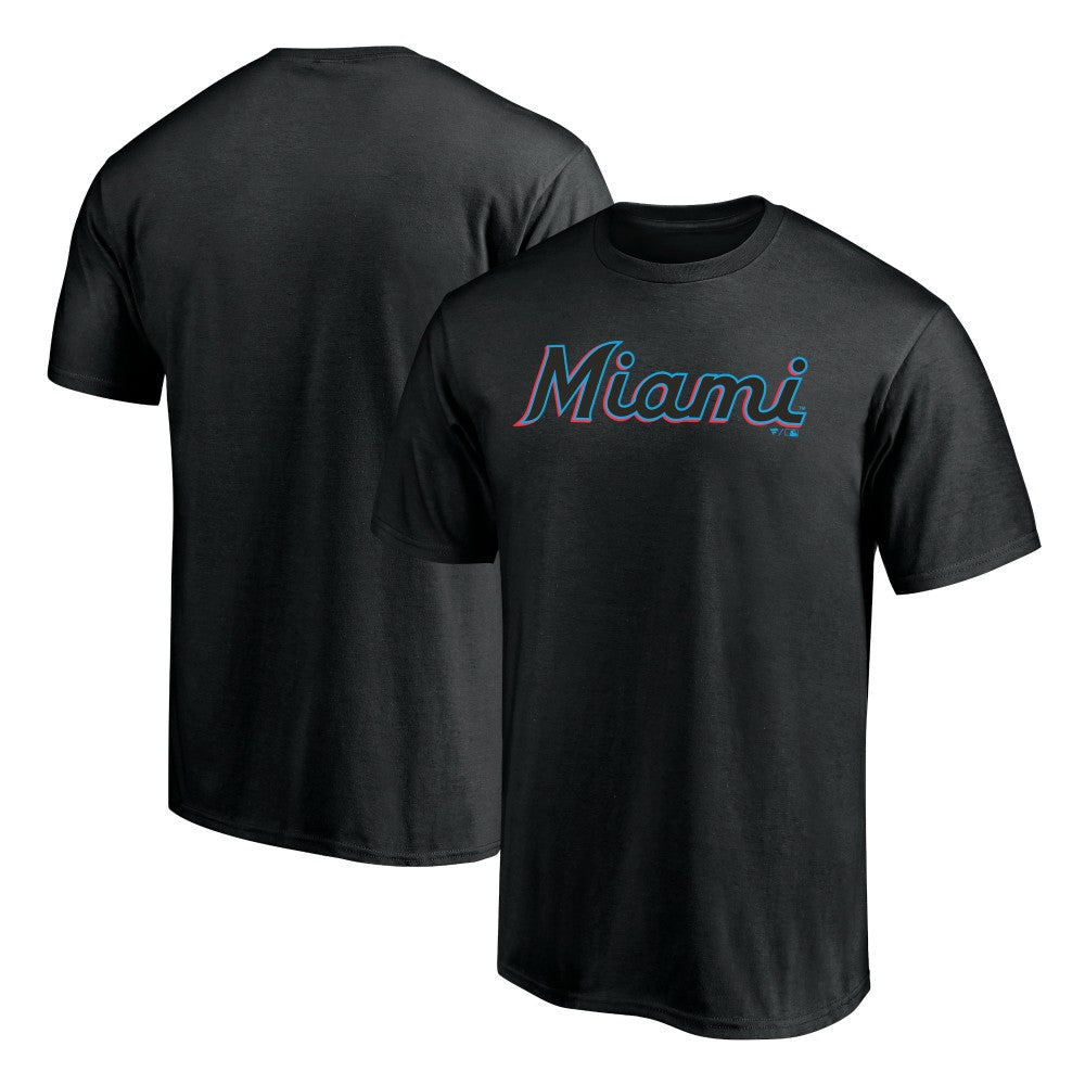 Miami Marlins Official Wordmark T-Shirt Black