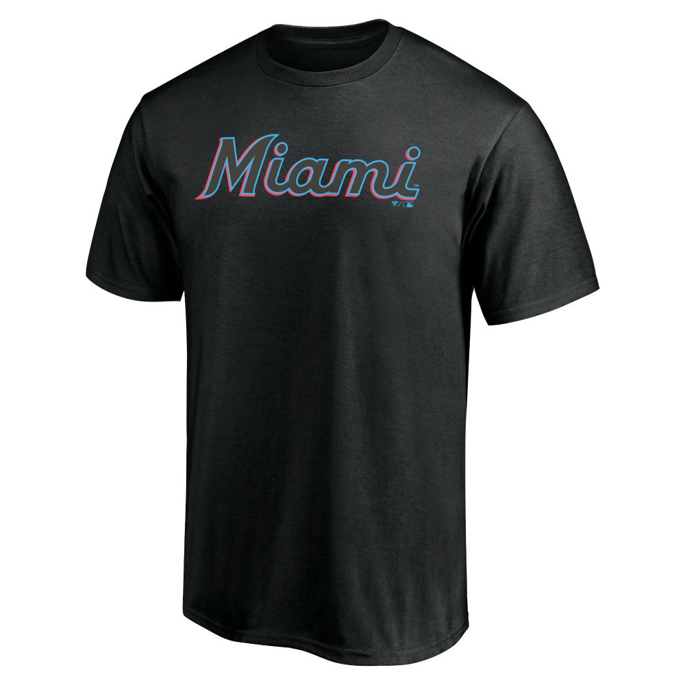 Miami Marlins Official Wordmark T-Shirt Black