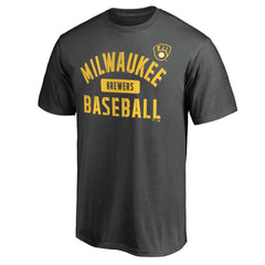 Milwaukee Brewers Iconic Primary Pill T-Shirt Charcoal