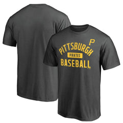 Pittsburgh Pirates Iconic Primary Pill T-Shirt Charcoal
