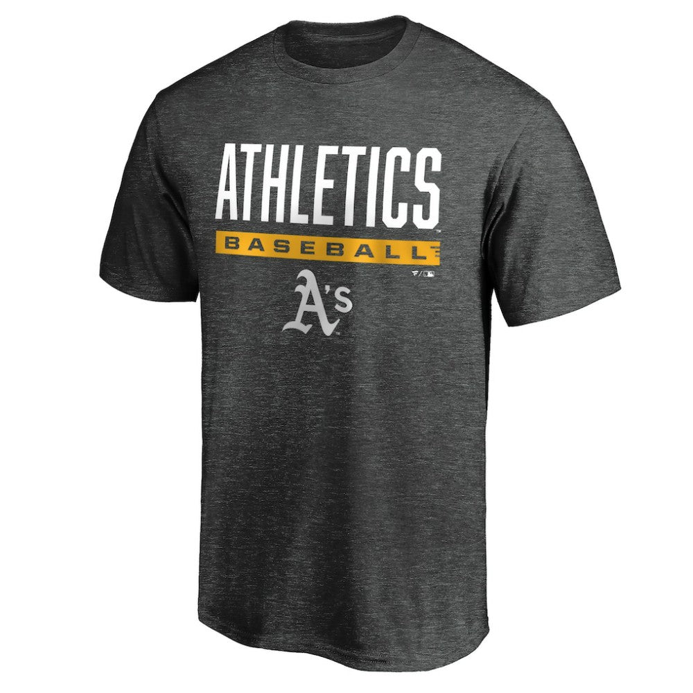 Athletics Win Stripe Logo T-Shirt II Charcoal
