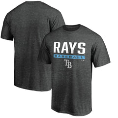 Tampa Bay Rays Win Stripe Logo T-Shirt II Charcoal