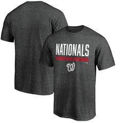 Washington Nationals Win Stripe Logo T-Shirt Charcoal