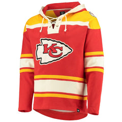 Kansas City Chiefs '47 Lacer V-Neck Pullover Hoodie - Red/Gold online