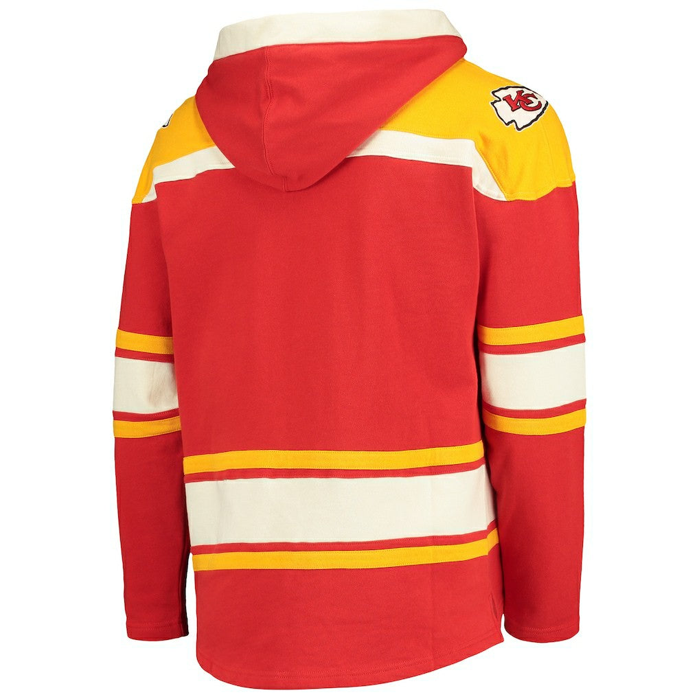 Kansas City Chiefs '47 Lacer V-Neck Pullover Hoodie - Red/Gold online