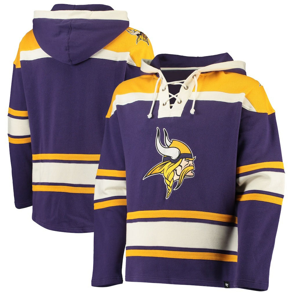 Minnesota Vikings '47 Lacer V-Neck Pullover Hoodie - Purple/Gold online