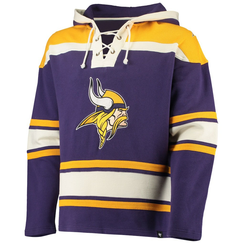 Minnesota Vikings '47 Lacer V-Neck Pullover Hoodie - Purple/Gold online