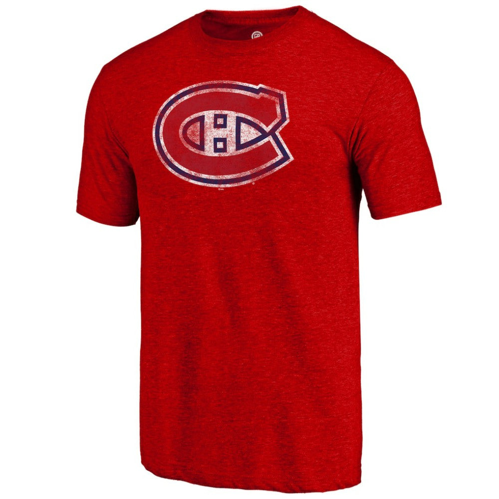 Montreal Canadiens Distressed Tri-Blend T-Shirt - Red T-shirts