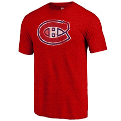 Montreal Canadiens Distressed Tri-Blend T-Shirt - Red T-shirts