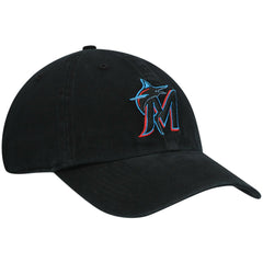 Miami Marlins Clean Up Adjustable Hat Black