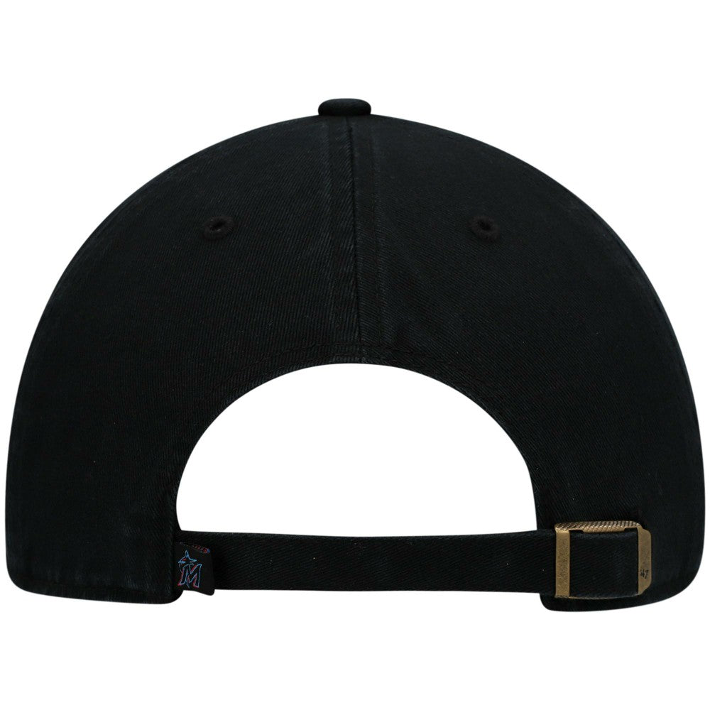 Miami Marlins Clean Up Adjustable Hat Black
