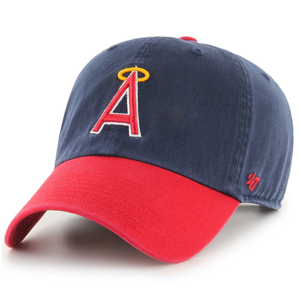 California Angels 1997 Halo Logo Cooperstown Collection Clean Up Adjustable Hat Navy