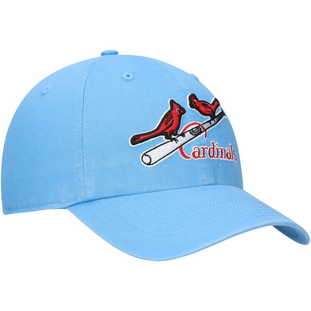 St. Louis Cardinals Logo Cooperstown Collection Clean Up Adjustable Hat Light Blue